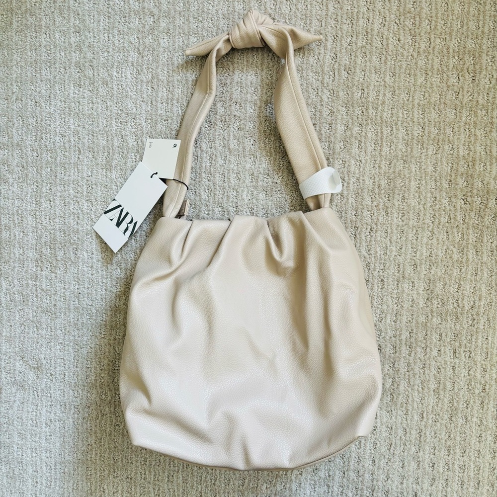 Zara knotted hobo shoulder bag